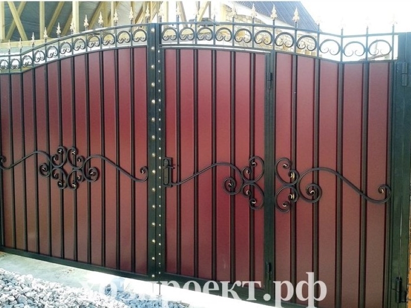 Ворота "МПА" со встроенной калиткой